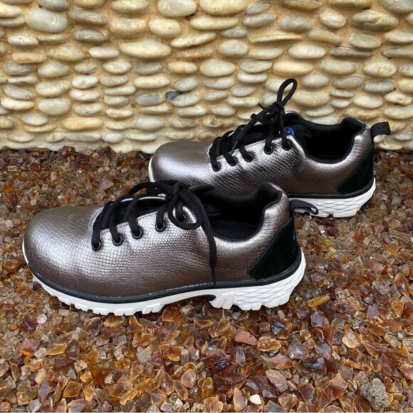 NIB New Nautilus Safety Footwear Spark CT Metallic Grey Silver Shoes 7.5M - Picture 9 of 16